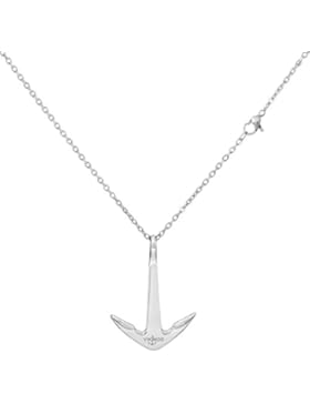 Vikings Anker- Halskette Silber mit Anker- Anhänger Silber Edelstahl 68 cm