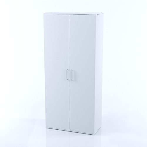 Schuhschrank TORGE 180 x 80 cm Weiß - Schuhregal Schrank Schuhständer Stiefelschrank Schuhablage
