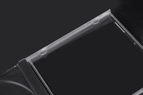 Tillmann Media CD-Hüllen Jewelcase für 1 CD/DVD, Tray schwarz, Deckel und Rückenteil transparent glasklar, Kartoninhalt: 50 Stück - 3