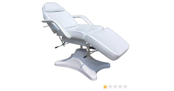 White Hydraulic Beauty Couch Massage Chair Bed Therapy Salon