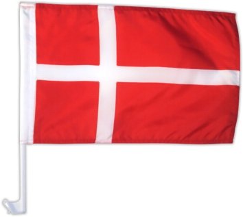 Preisvergleich Produktbild Autofahne Autoflagge Dänemark 30 x 45 cm