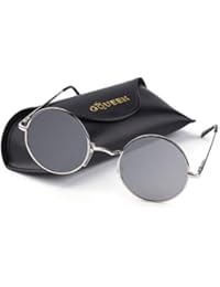 GQUEEN Klassische Lennon Runde Polarisierte Sonnenbrille mit UV400 Schutz MEZ1