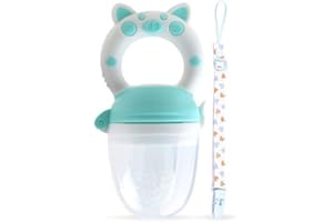 LOLA KIDS Tetine Grignoteuse Bebe et 3 Tetines Evolutives-En Silicone Medical et Sans Bisphénol A-Attache tétine offert (Bleue)
