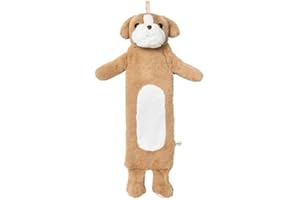 UMOI Bolsa de agua caliente para niños, manguera de 0,9 litros, con bonita funda de piel sintética suave, botella de agua de goma natural, cojín térmico, varios modelos – nuevo modelo (Perro)