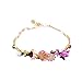 Produktbild ooukesy Herbst Und Winter Monet Garten Serie Rosa Blumen Seerose Edelstein Armband Exquisiten Europäischen Und Amerikanischen Stil Vergoldet Armband
