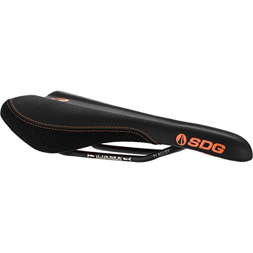 SDG Components Radar MTN Ti-Alloy - Sillín para Hombre - 01502, 137mm, Negro/Anaranjado