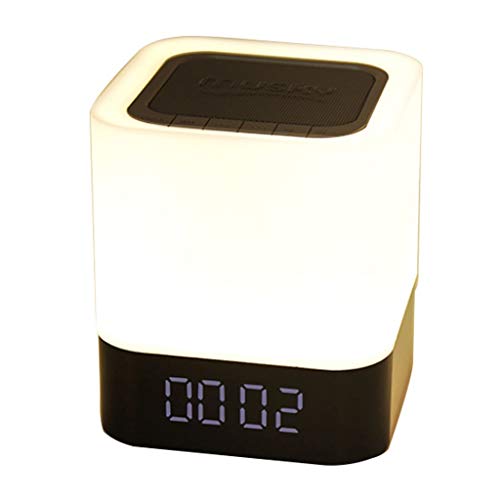 Preisvergleich Produktbild Kreative Bluetooth Audio Led Nachtlicht Romantische Drahtlose Schreibtischlampe Schlafzimmer Nacht Wecker Bluetooth Lautsprecher