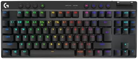 Logitech G PRO X TKL LIGHTSPEED tastiera gaming wireless, design ultraportatile senza tastierino numerico, LIGHTSYNC RGB, tasti PBT, switch tattili (GX Brown), US International QWERTY, PC - Nero