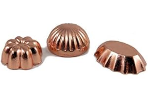 MELODY JANE DOLLS HOUSES Melody Jane Casa de Muñecas Set de 3 Cobre Jelly Moldes Miniatura 1:12 Accesorio Cocina