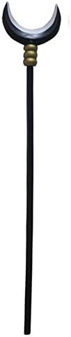 Halloween double-sided sword props plastic god fork children's toys (color : BLACK, Size : 80 * 16cm)