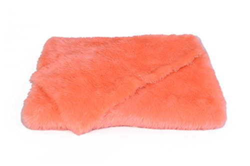 Vardhman Fur Cloth (Peach, 38 x 34Inch, 2 Cms)