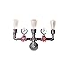 Produktbild Industrielle Wasserpfeife Wandleuchte  Kreative 3-Licht Steampunk Wandleuchte Vintage Metall Wandleuchte in antikem rotem Kupfer-Finish, E27