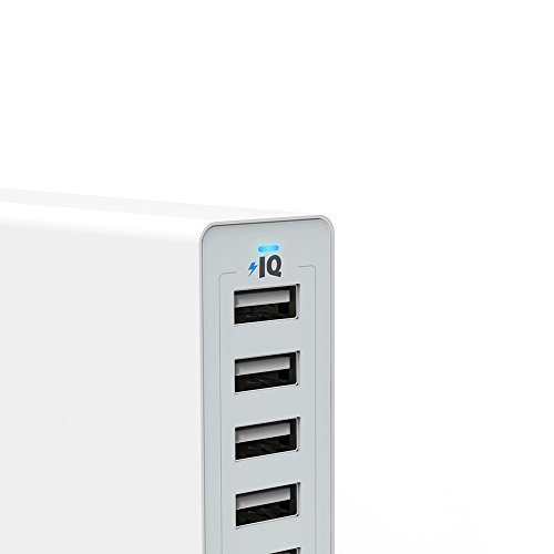 Anker PowerPort 6 (60W 6-Port USB Ladegerät) Family-Sized Desktop Ladeadapter mit PowerIQ Technologie für iPhone, iPad, Samsung, Nexus, HTC, Nokia, Motorola und weitere (Weiß) - 2