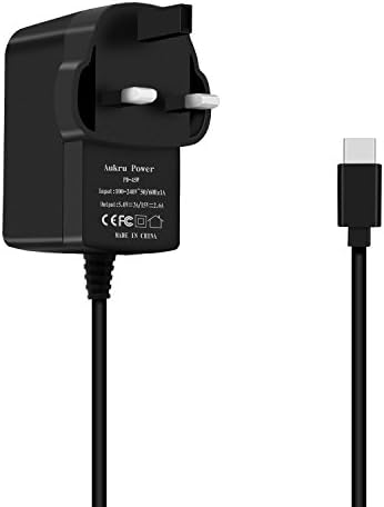 Nintendo Switch Charger, Aukru AC Adapter 5V / 15V Power Supply Type C Charging Cable Travel Charger for Nintendo Switch Supports TV Mode and Dock Station