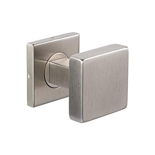 Gedotec Moderno Maniglia Porta Acciaio Inox Rivestimento Quadrato - FI10028 | Non Ruotabile | Opaco | con Drückerstift 90 mm | 1 Pezzo - Design Rigido per Delle Camere