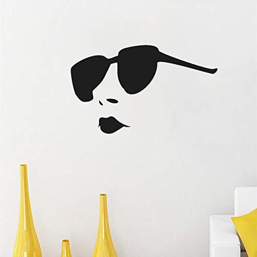 Preisvergleich Produktbild JXLK Große Gläser Kalt Schöne Mädchen Wandaufkleber für Schönheitssalon Wohnzimmer Wohnkultur Vinyl Wandtattoos Schlafzimmer Aufkleber 70x40 cm