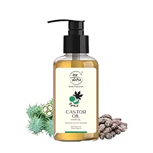 ShatPratishat - Pure Castor Oil 200 ML | Cold-Pressed , Virgin Grade Organic Oil | Natural Nourishment For Hair Growth, Face, Skin, Nails, Eyelashes & Eyebrows | No Artificial Colour Or Fragrance