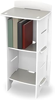 Legare Skateboard Bookcase, 179 x 90 x 58 cm, White/Titanium