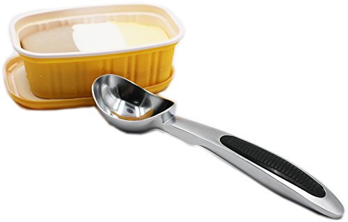 Eisportionierer, Isenretail Professional Eiscreme Löffel, Rostschutz, rutschig Beweis, Massivbauweise gebogen Beweis, Zink Legierung, 19CM - 5