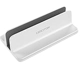 OMOTON Support Ordinateur Portable, Support Ajustable pour Macbook/Notebook, Claviers, PC, Smarthphone Dock Stand Vertical en Alliage d'Aluminium Argent