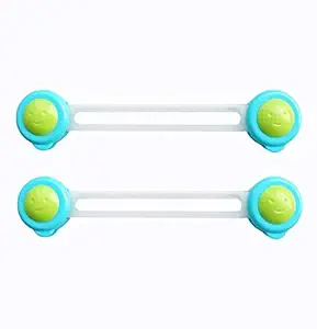 EMONO Baby/Child/Kids/Infant/Toddler Baby Safety Lock for Doors of Cabinet, Fridge, Drawer. etc, Blue Colour Pack of 2