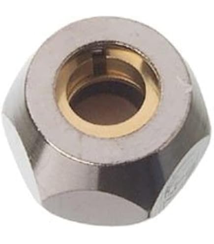 10mm Klemmringverschraubung, 2 Stück Vernickeltes Kupfer Pneumatische