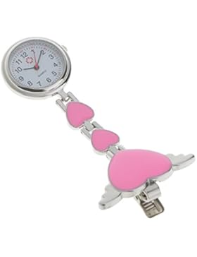 MagiDeal Krankenschwesteruhr - Schwesternuhr - Pflegeruhr - aus Metall - Herz Ketten - Medizinische FOB-Uhr -...