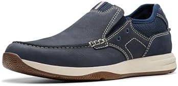 Clarks Men's Sailview Step Loafer, Navy Nubuck, 11 Wide