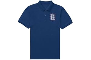 SUPER LEMON Unisex-Poloshirt mit drei Löwen, ideal für England beim Fußball, Cricket, Rugby, tolles Geschenk zum Geburtstag, navy, XL