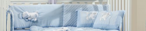 Baby Bedding Design Blue Doggie Bumper
