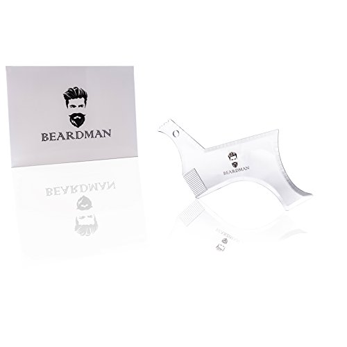 Transparente Bartschablone von Beardman – Innovatives 2017er Modell – Hochwertige Rasierhilfe inklusive deutscher Anleitung (als PDF – Anhang) - 2