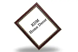 KDM Home Decor 10x12 Inch Maroon Color victorian pattern Flexible Glass & Synthetic Wood Wall Hanging Modern Photo Frame for Wall Decoration