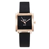 Ears Armbanduhr Damen Analog Quarzglas Spiegel Uhren Uhr Leder Armband Lederarmband, Damen Uhren Armbanduhr Armband Uhren Überwachung Watch Stahl Analoge Quarz Armbanduhr Uhr