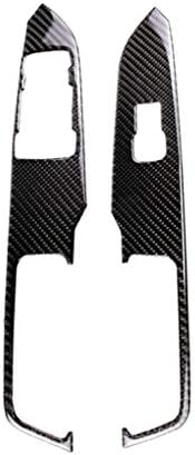1 Pair Window Panel Cover Carbon Fiber Replacement For Mustang 2015-2017 Car Interior Decor