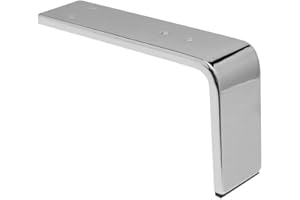 Gedotec Stopka do sofy z metalu – podstawa do szafy | 1 sztuka – nóżki do mebli prostokątnych | kanapa | chromowane polerowane | nóżki w rozmiarze 235 x 60 x 130 mm | nogi szafy do przykręcenia | nóżki meblowe do regału | nóżki łóżka