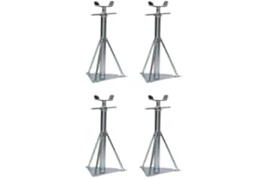 Mystatic Medium Axle Stand for Static Caravan & Mobile Home - Adjustable Height Support Stands for Siting Chassis - High-Strength Steel Material Axle Stand - Number of 4 Stands - Size 12" - 16.5"