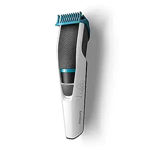 (Renewed) Philips Cordless Rechargeable Beard Trimmer (White)