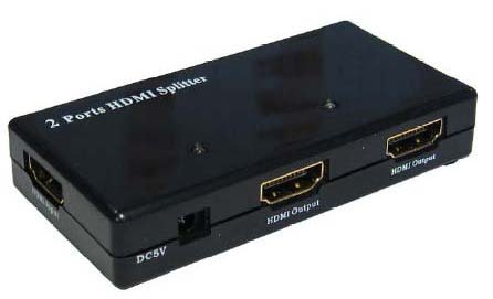 World of Data® 2 Port HDMI Splitter – Teilen Ihr HDMI-Signal auf zwei identische Displays – HDMI 1.3b kompatibel – HDCP konform – FCC CE zertifiziert