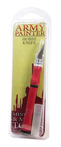 The Army Painter  | Precision Hobby Knife | Stainless Steel Precision Knife with Soft Grip and 5 Extra Razor-Sharp Scalpel Blades - Mouldline Remover for Metal and Plastic Miniatures