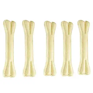 MS Pet House Dog Chew Bones 8 Inches 1 Kg Rawhide Pressed Bone Calcium Treat for Large Dogs