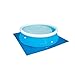 Produktbild Große Größe Pool Runde Boden Tuch Lip Cover Staubdicht Boden Tuch Matte Cover für Outdoor Villa Garden Pool - Blau 396x396 cm