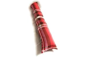 Marilyn Bed & Bath Plain Fabric Draught Energy Saver Excluders Draft Insulator Draft Stopper For Door Window Hallway (Check Red, 1)