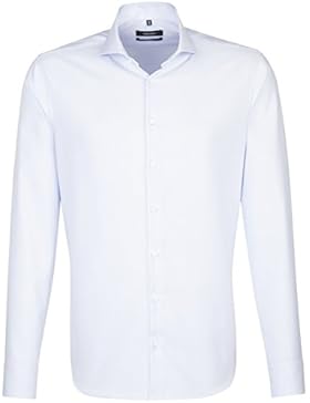 SEIDENSTICKER Herren Hemd Tailored Langarm Bügelfrei Uni / Uniähnlich Businesshemd Hai-Kragen Kombimanschette...