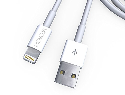 2 x 2 Meter Lightning Kabel MOVOJA® | Lightning zu USB Kabel (2 Stück) | Apple Ladekabel [Lebenslange Garantie] für iPhone 7 / 6s / 6 / iPhone 6 Plus / 6s Plus / 7 Plus, iPhone 5 / 5s / SE, iPad Air 2 / Mini 3 / iPod 5 / Nano 7 – MOVOJA® - 3