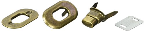 Drehverschluß für Taschen - 35x20mm, altmessing