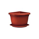 Fioriera Angolare Lucida XL Bianca – Sopravaso Quadrato 29x29x31 Cm (21L) Per Interno/esterno