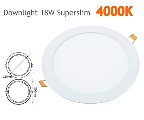 jandei - downlight lED 18 W 4200ºk rond encastrable blanc