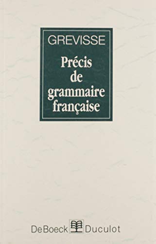 Précis de grammaire francaise Précis de grammaire francaise