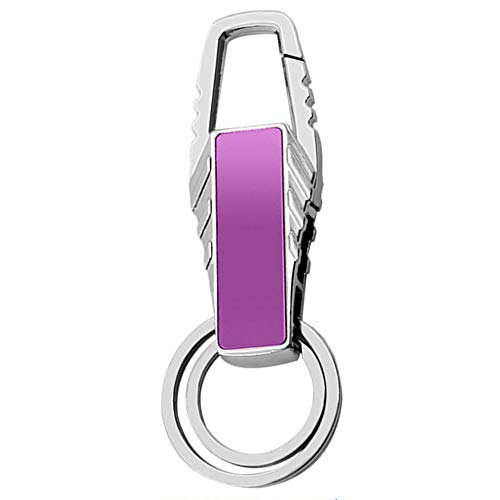 Preisvergleich Produktbild Turspit Kreatives Kfz-kennzeichen Schlüsselanhänger Autoschlüssel Edelstahl (Lila)