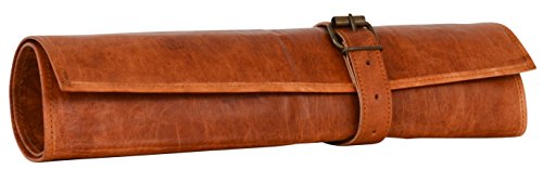 Gusti Leder nature “Jace“ Werkzeugtasche Werkzeugrolltasche Werkzeugmappe Werkzeuge Rolltasche Malutensilien Hülle Ledertasche Näh und Strickzubehör Tasche Ziegenleder Vintage Braun A121b - 6